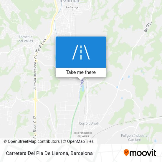 Carretera Del Pla De Llerona map