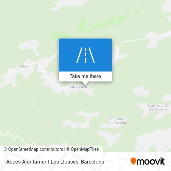 Accés Ajuntament Les Llosses map
