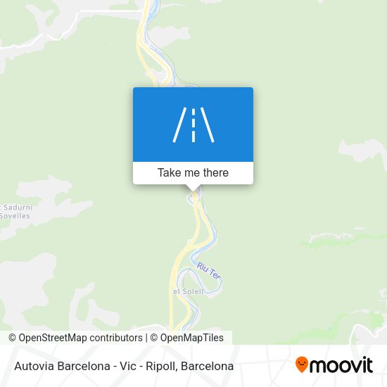 Autovia Barcelona - Vic - Ripoll map