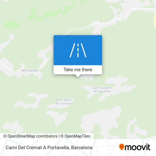 Camí Del Cremat A Portavella map