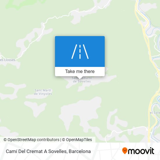 Camí Del Cremat A Sovelles map