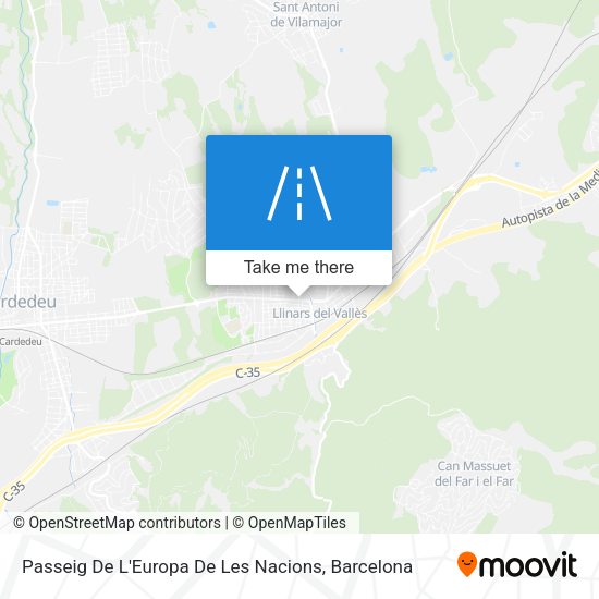 Passeig De L'Europa De Les Nacions map