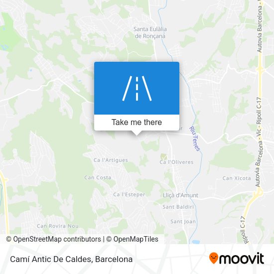 Camí Antic De Caldes map