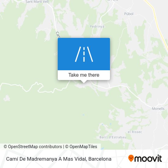 Camí De Madremanya A Mas Vidal map