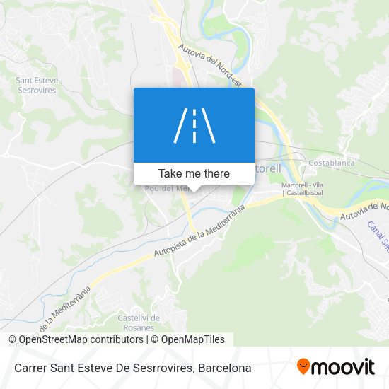 Carrer Sant Esteve De Sesrrovires map