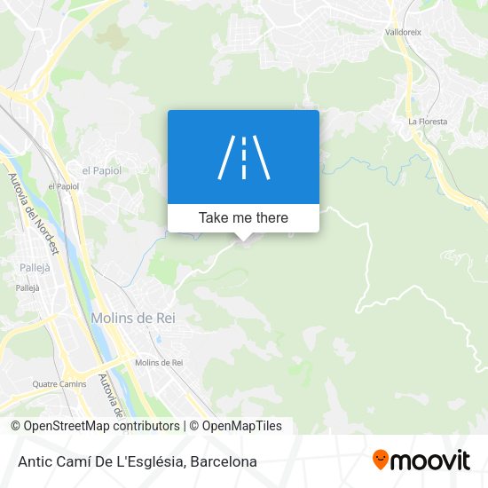 Antic Camí De L'Església map
