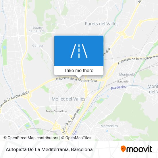 Autopista De La Mediterrània map