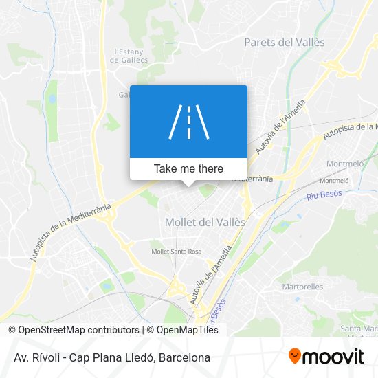 Av. Rívoli - Cap Plana Lledó map