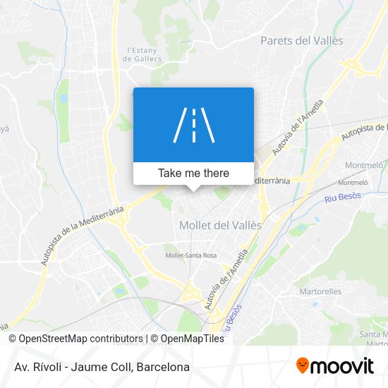 Av. Rívoli - Jaume Coll map