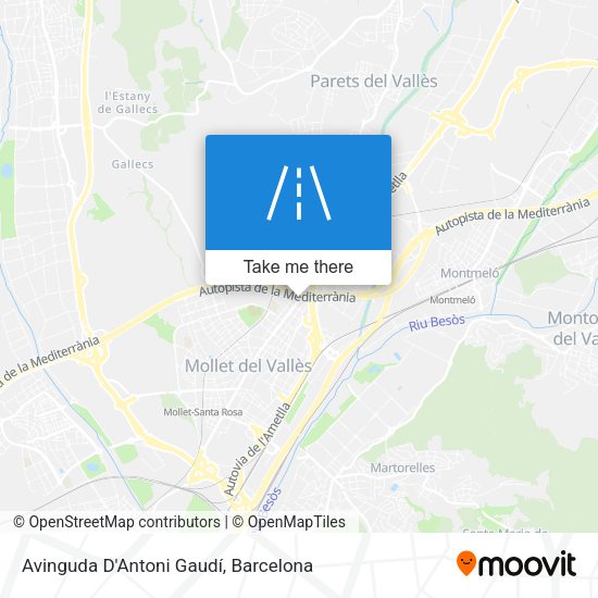Avinguda D'Antoni Gaudí map