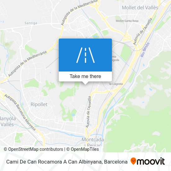 Cami De Can Rocamora A Can Albinyana map