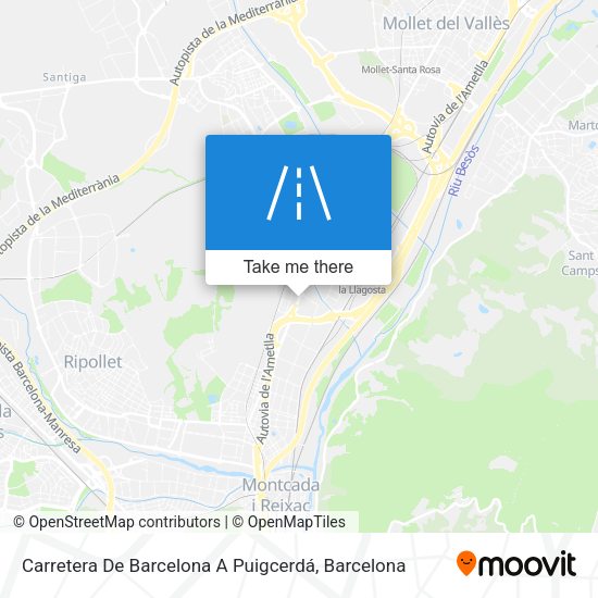 Carretera De Barcelona A Puigcerdá map