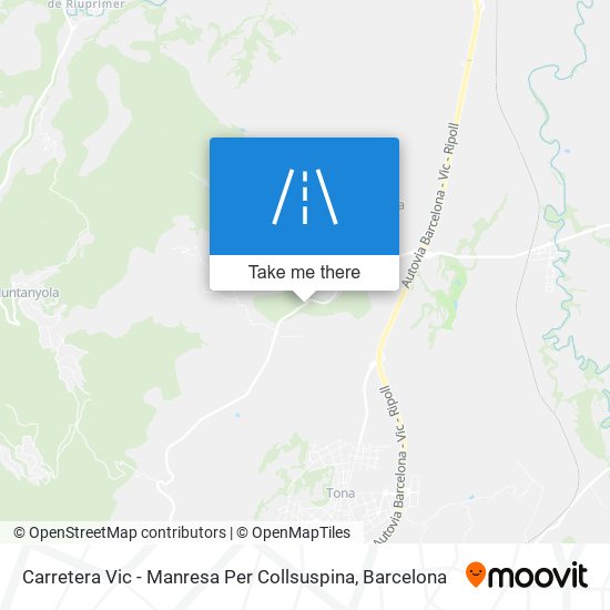 Carretera Vic - Manresa Per Collsuspina map