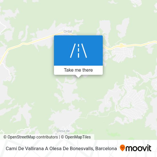 Camí De Vallirana A Olesa De Bonesvalls map