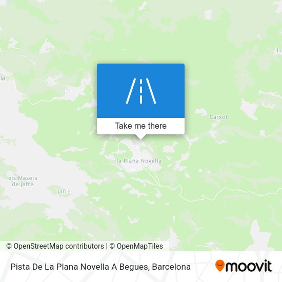 Pista De La Plana Novella A Begues map