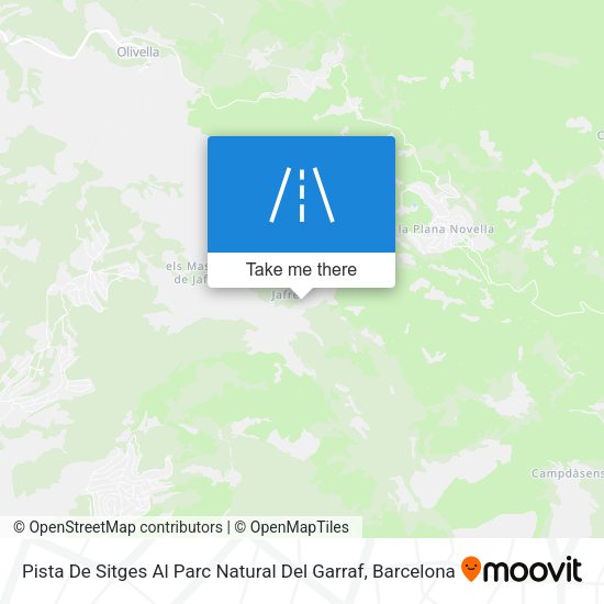 Pista De Sitges Al Parc Natural Del Garraf map