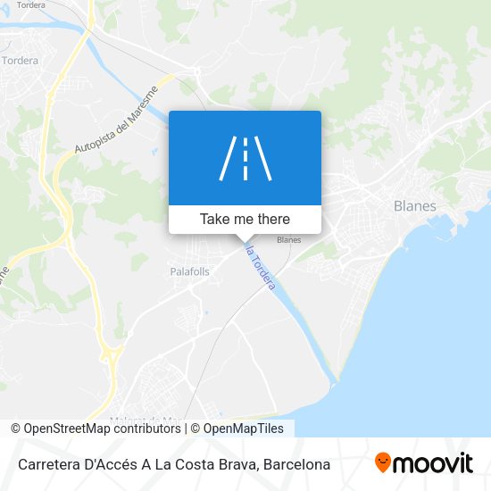 Carretera D'Accés A La Costa Brava map