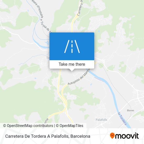 Carretera De Tordera A Palafolls map