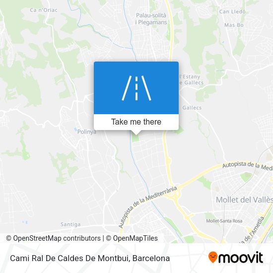 Cami Ral De Caldes De Montbui map