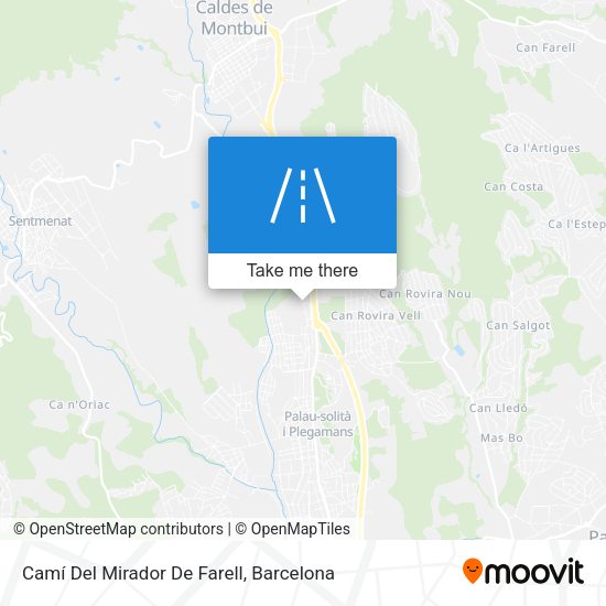 Camí Del Mirador De Farell map