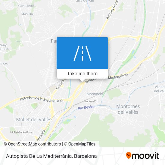 Autopista De La Mediterrània map