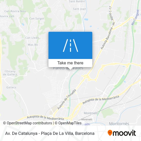 Av. De Catalunya - Plaça De La Villa map