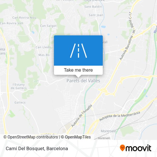 Camí Del Bosquet map