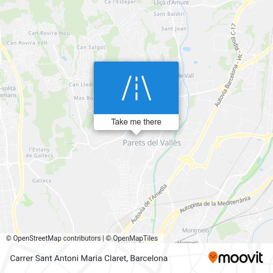 Carrer Sant Antoni Maria Claret map
