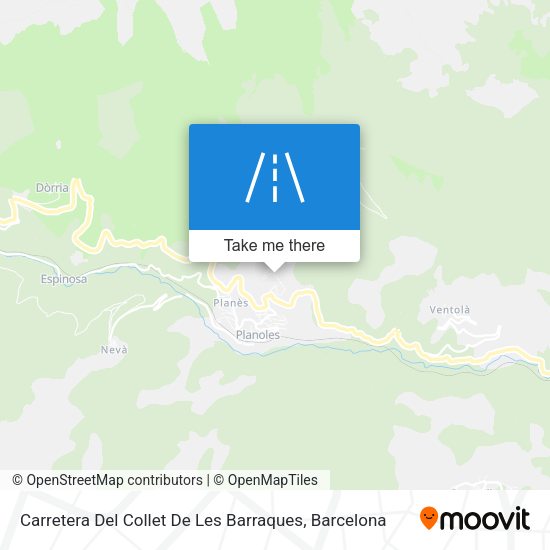 Carretera Del Collet De Les Barraques map