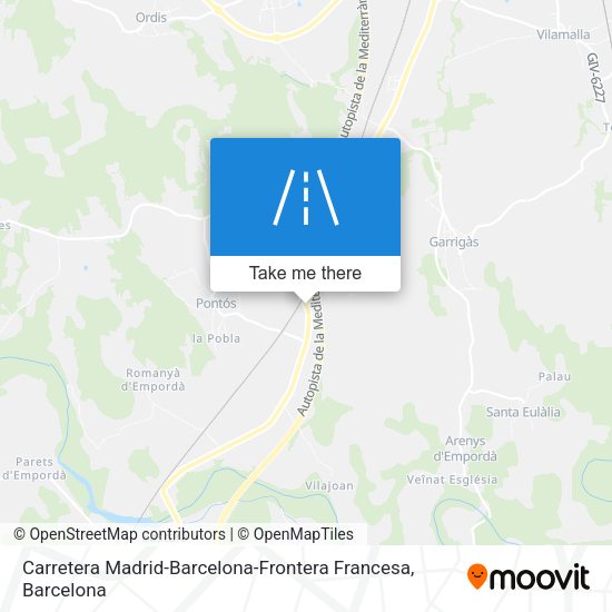Carretera Madrid-Barcelona-Frontera Francesa map
