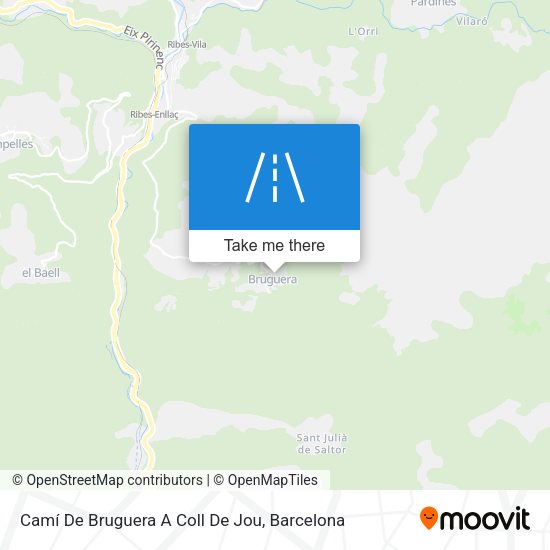 Camí De Bruguera A Coll De Jou map
