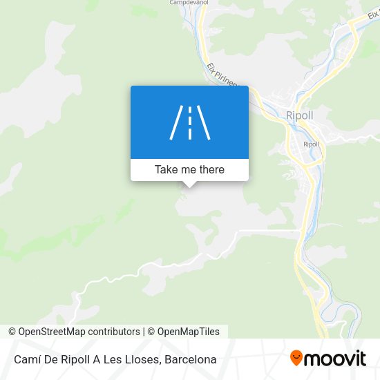 Camí De Ripoll A Les Lloses map