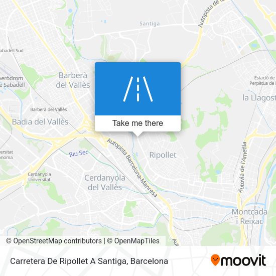 Carretera De Ripollet A Santiga map