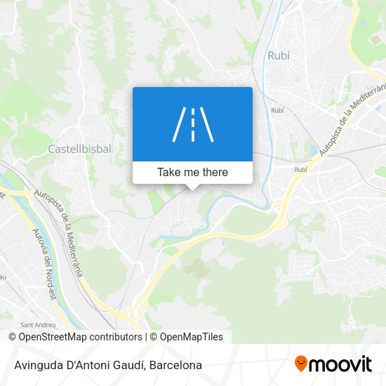 Avinguda D'Antoni Gaudí map