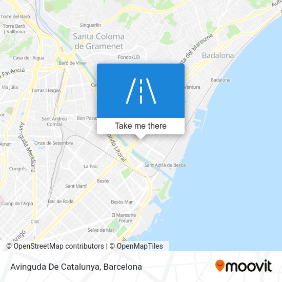 mapa Avinguda De Catalunya