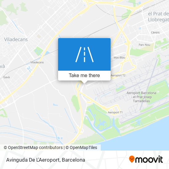 mapa Avinguda De L'Aeroport
