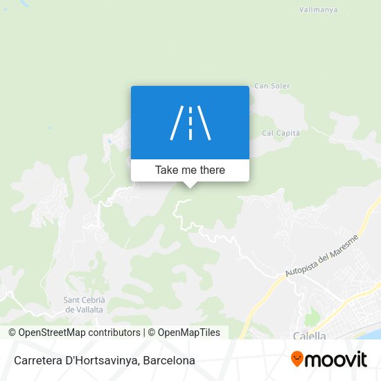 Carretera D'Hortsavinya map