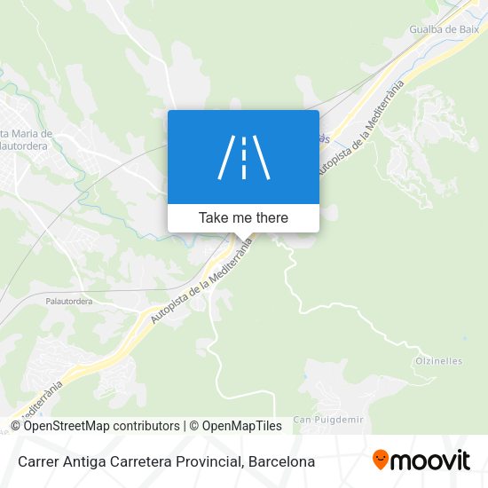 Carrer Antiga Carretera Provincial map