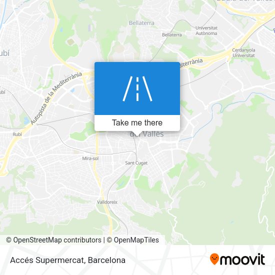 Accés Supermercat map