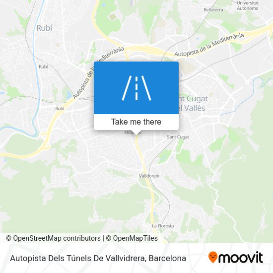 Autopista Dels Túnels De Vallvidrera map