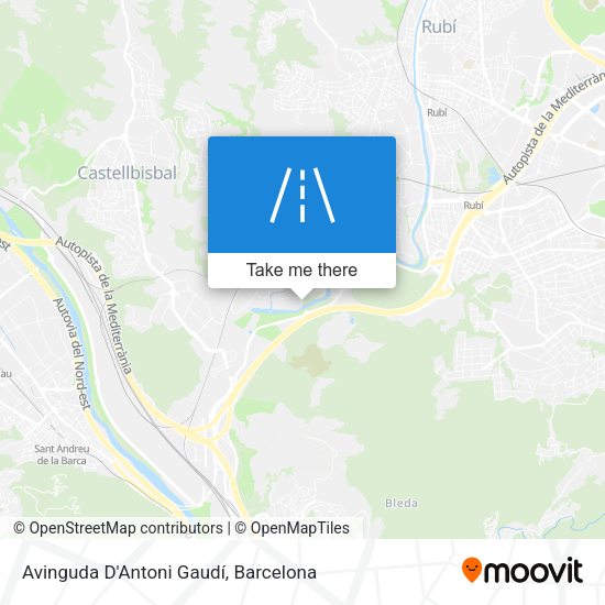 Avinguda D'Antoni Gaudí map