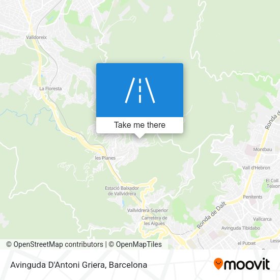 Avinguda D'Antoni Griera map