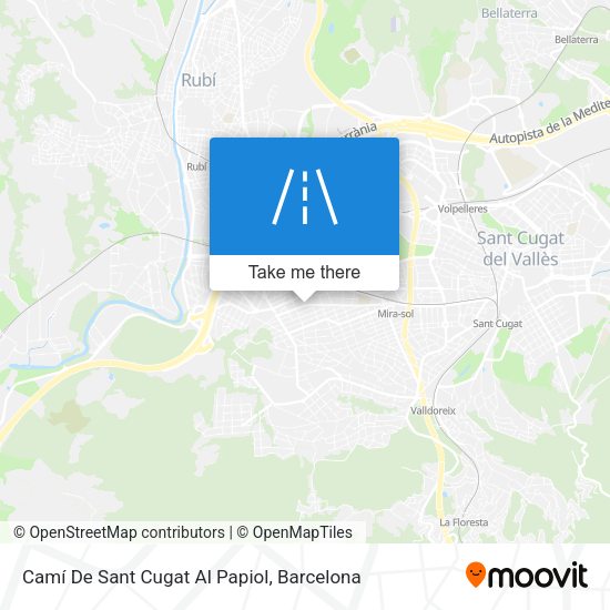 Camí De Sant Cugat Al Papiol map