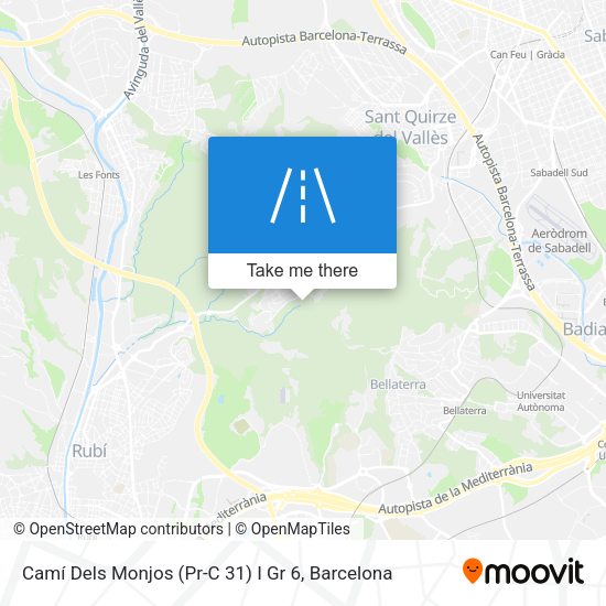 Camí Dels Monjos (Pr-C 31) I Gr 6 map