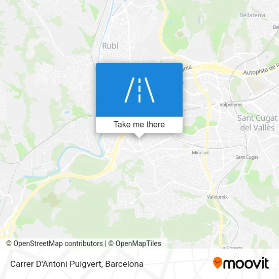 mapa Carrer D'Antoni Puigvert