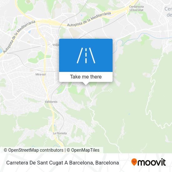 Carretera De Sant Cugat A Barcelona map