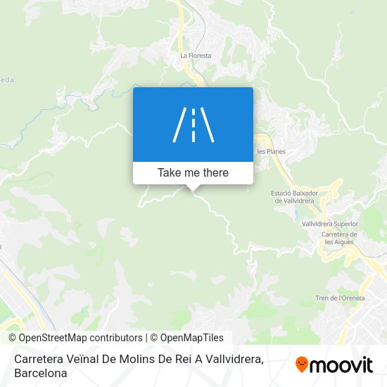 Carretera Veïnal De Molins De Rei A Vallvidrera map