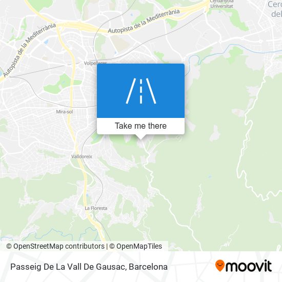 mapa Passeig De La Vall De Gausac