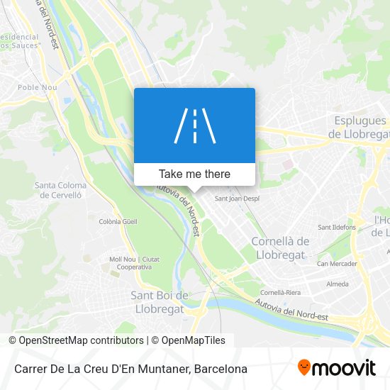 Carrer De La Creu D'En Muntaner map