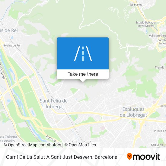 Camí De La Salut A Sant Just Desvern map